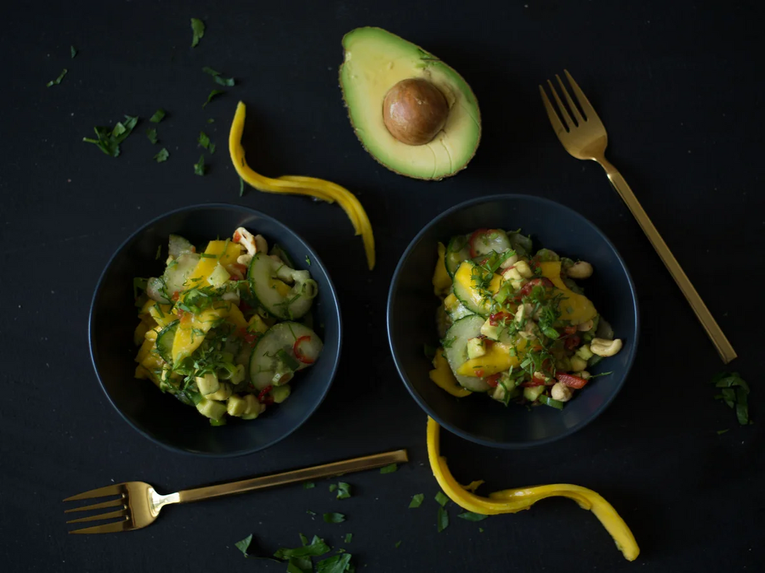Fresh avocado and mango salad
