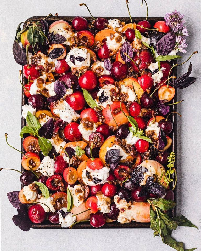 Stone Fruit Salad with Burrata