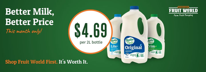 Meadow Fresh Milk Original, Trim, Lite  2l each (In Store Purchase Only)