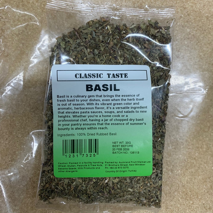 Basil Dried Classic Taste 20g