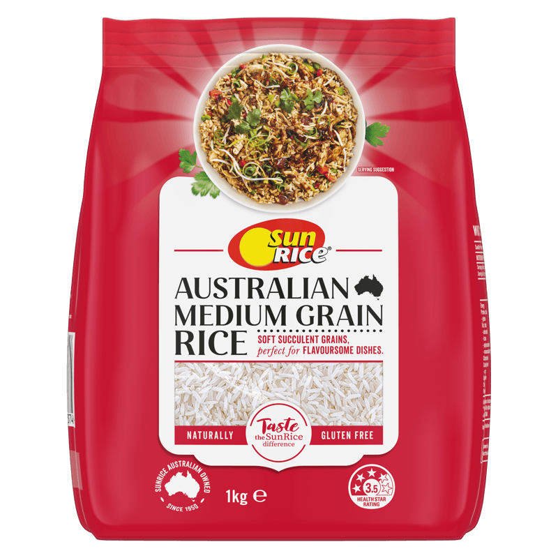 Rice Medium Grain Sunrice 1kg*