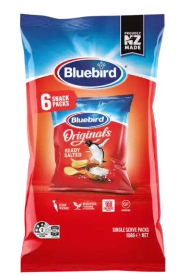 Chips Original Bluebird 6 pack 108g