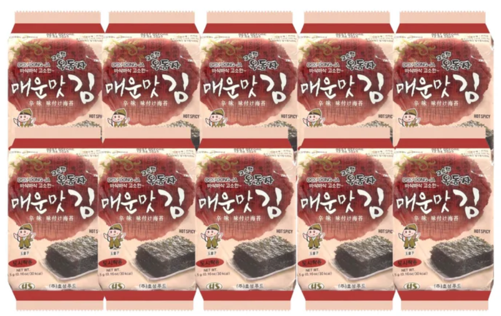 Crackers Seaweed Korean Seasoned Roasted 4.5G x 10