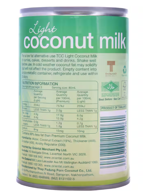 Coconut Milk TCC 165ml*