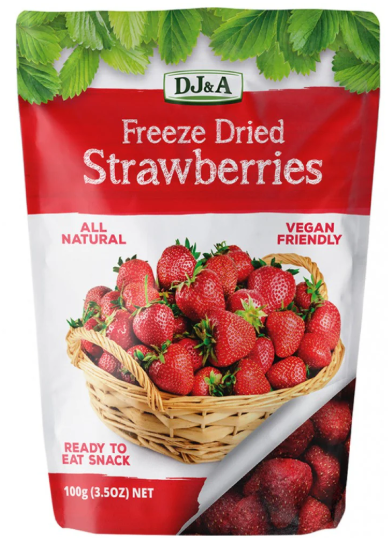 Dried Strawberries DJ&A 100g