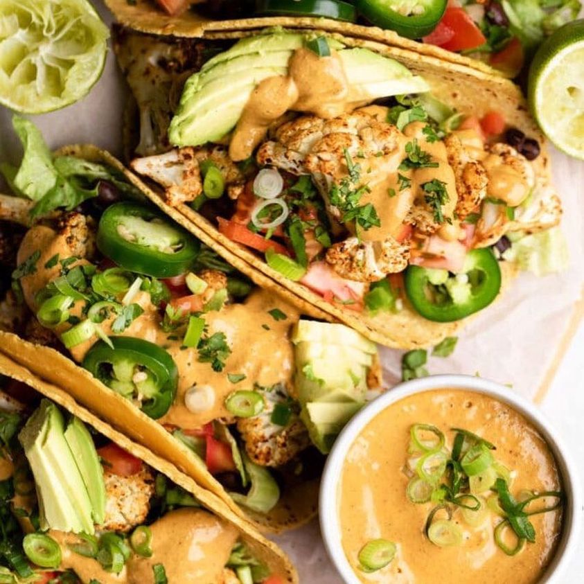 Roasted Chipotle Cauliflower Tacos