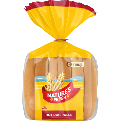 Nature's Fresh Hot Dog Rolls 6pk