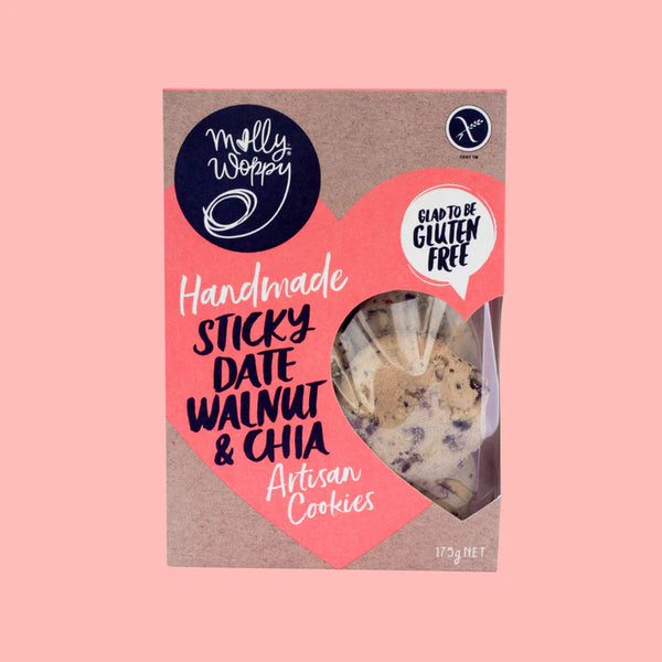 Cookies Sticky Date Walnut & Chia GF Molly Woppy 175g