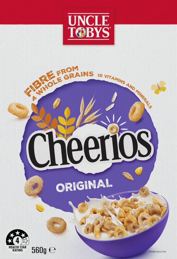 Cereal Cheerios 4 wholegrains 320g Uncle Tobys