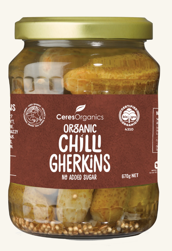 Ceres Organics - Organic Chilli Gherkins - 670g