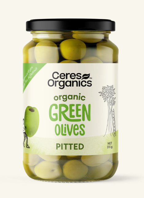 Ceres Organics - Organic Green Olives, Pitted - 315g