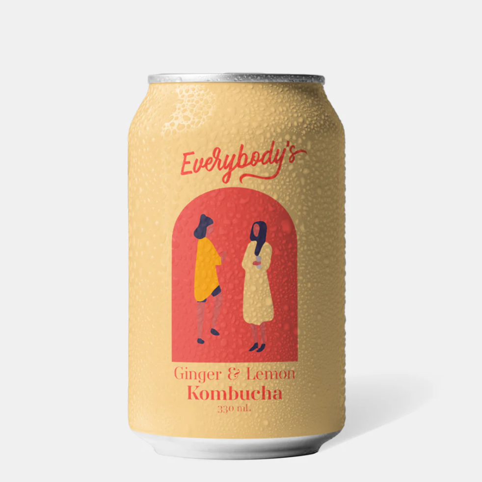 Kombucha Everybodys Ginger and Lemon 330ml