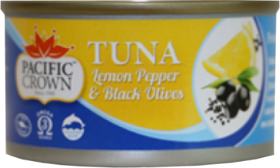 Tuna Pacific Crown With Lemon Pepper & Olives 95g