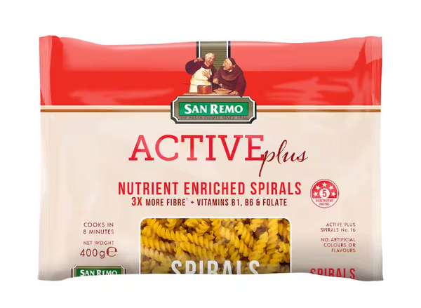 Pasta Spiral Active Plus San Remo 400g