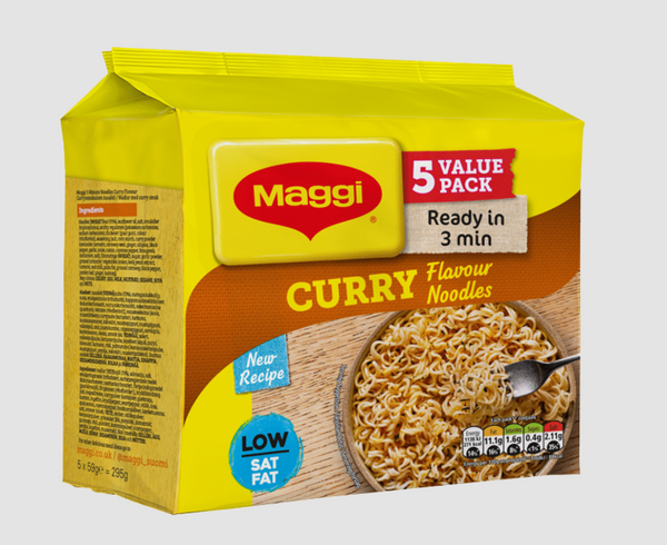 Noodle 2-Minute Curry Maggi Multipack 5 x 72g*