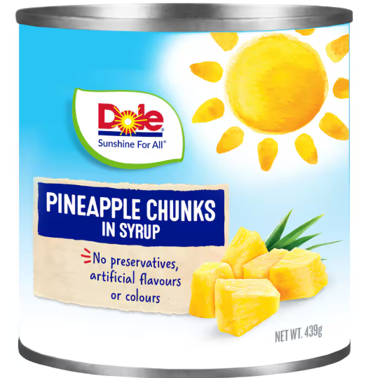 Pineapple Chunks in Syrup Dole 439g*