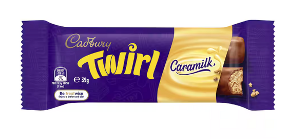 Chocolate Caramilk Twirl Cadbury 39g*