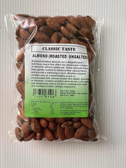 Almonds Roasted No Salted 250g