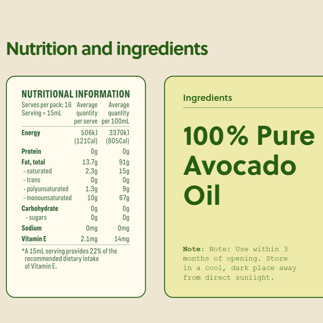Avocado Oil Extra Virgin Luvo 250ml
