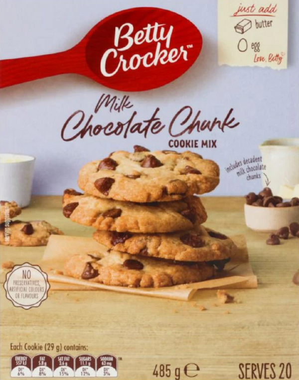 Cookies Betty Crocker Milk Chocolate Chunk Mix 485g