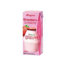 Milk Flavoured Strawberry Binggrae 200ml x 6*