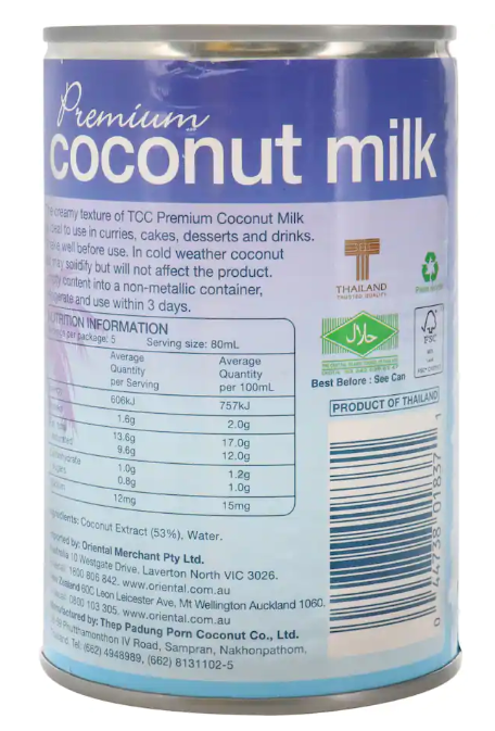 Coconut Milk TCC Premium 400ml