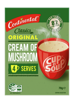 Soup Mushroom Cup a Soup Continental 4 x 17.5g