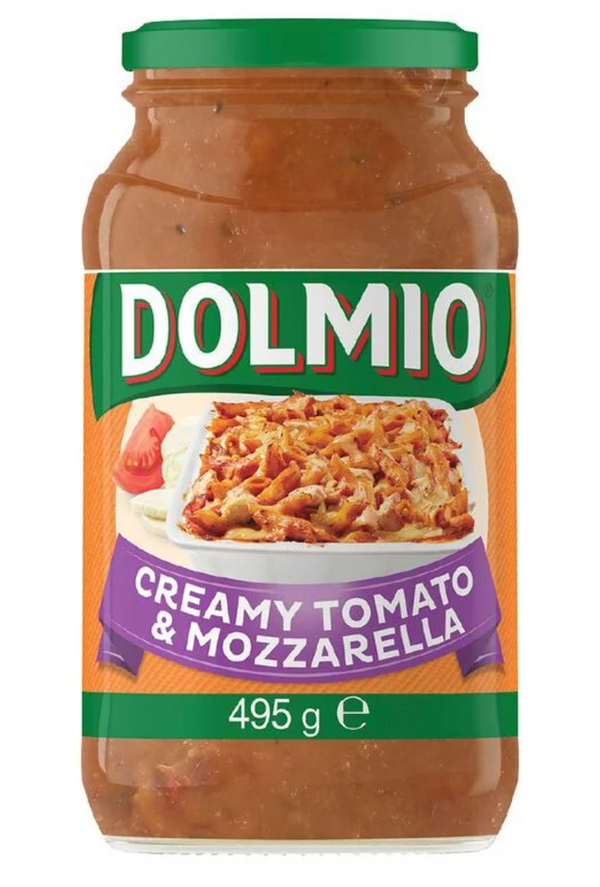 Sauce Pasta Creamy Tomato & Mozzarella Dolmio 490g