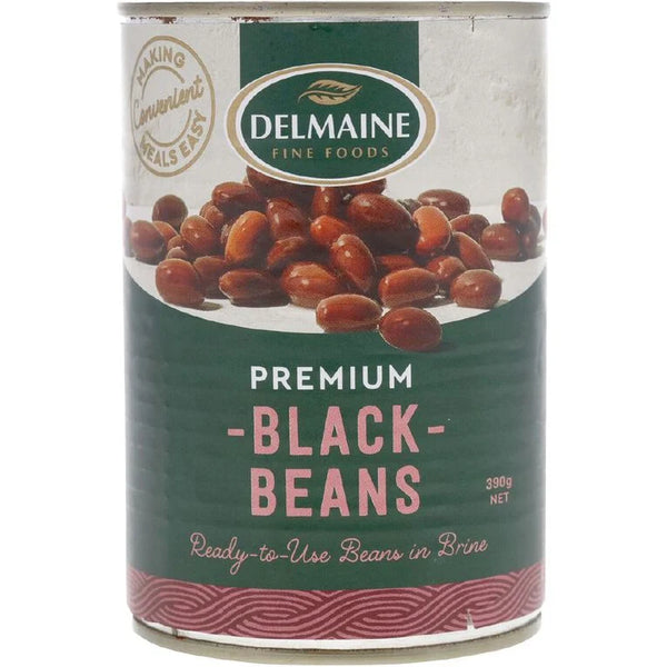 Beans black in brine 390g Delmaine Premium