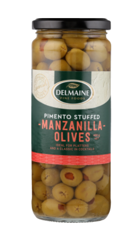 Olives Delmaine Pimento Stuffed Manzanilla 450g