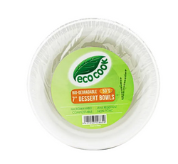 Eco Cook 7 inch Dessert Bowls Biodegradable 20s