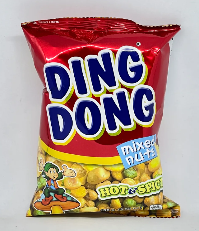 ding dong Chips Ding Dong Mixed Nuts Hot and Spicy 100g | Fruit World | Fruit World  New Lynn