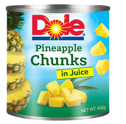 Pineapple Chunks in Juice Dole 432g