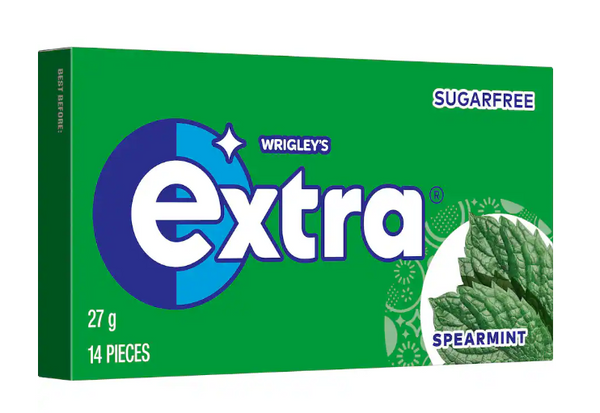 Chewing Gum Extra Spearmint Sugar Free 14 Piece 27g