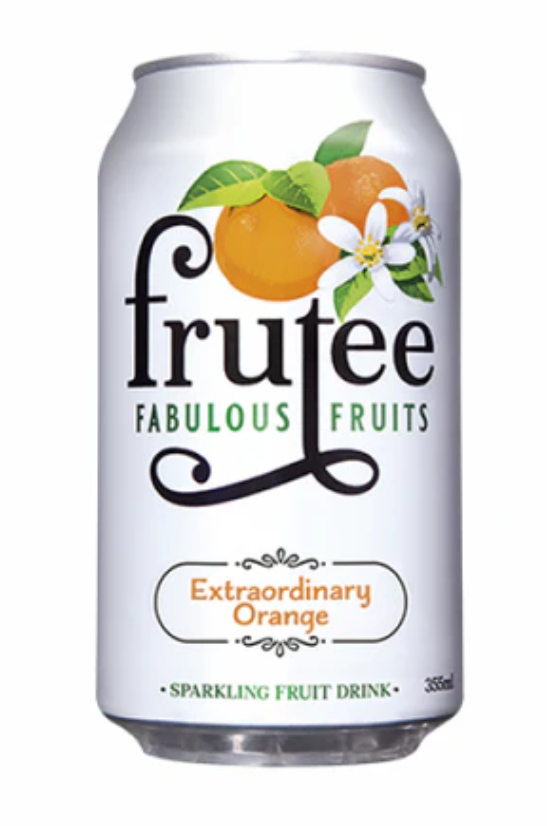 Frutee Sparkling Fruits Drink Extraordinary Orange 330ml*