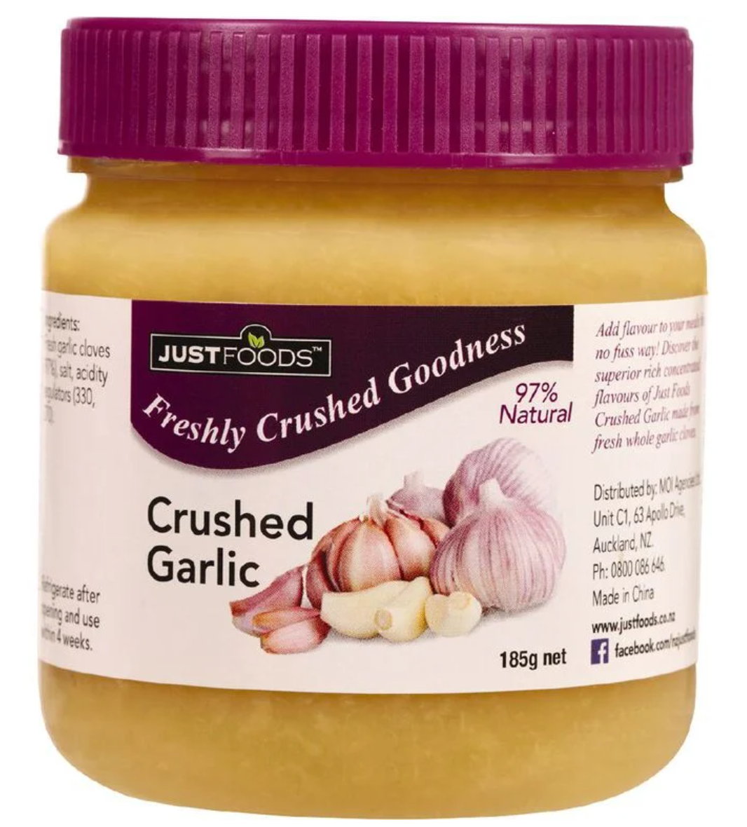 Garlic Crushed Just Foods 185g*