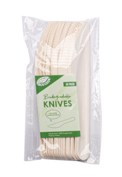 Eco Cook Biodegradable Sugarcane Bagasse Knives 20s