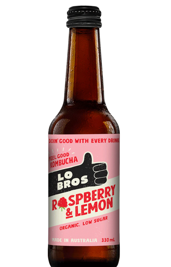 Kombucha Los Brothers Raspberry and Lemon 330ml