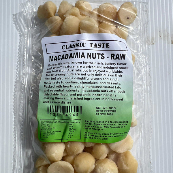 Macadamias Raw 100g