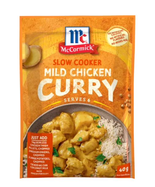 Gravy Slow Cookers Country Curry Chicken Casserole Mccormick 40g