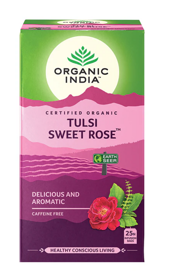 Tea Organic India Tulsi Sweet Rose 25s