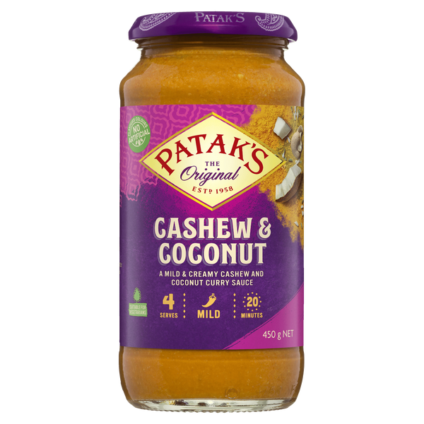 Sauce Cashew and Coconut Curry Pataks 450g