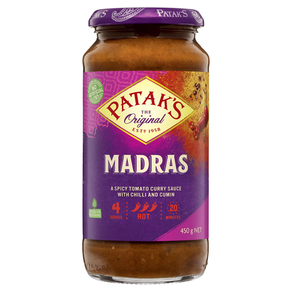 Sauce Madras Pataks 450g