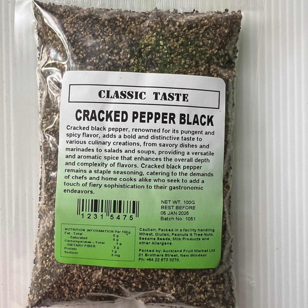 Pepper Black Cracked 100g