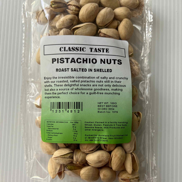 Pistachio Nuts R/salt In Shell 100g