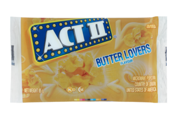 Pop Corn Butter Lovers Act2 85g