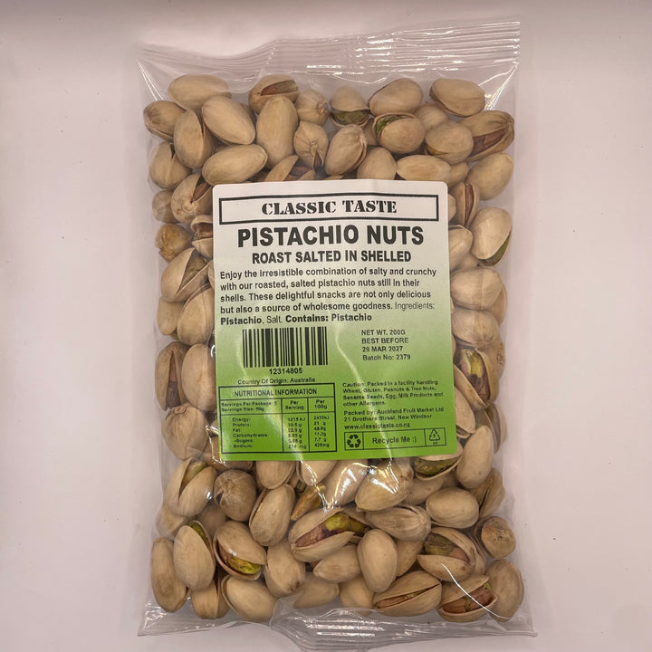 Pistachio Nuts R/salt In Shell Classic Taste 200g