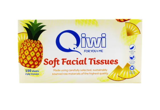 Tissues QIWI FACIAL 150S Yellow