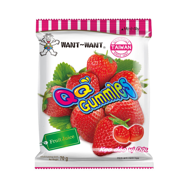 Candy Want Want QQ Gummies Strawberry 70g*