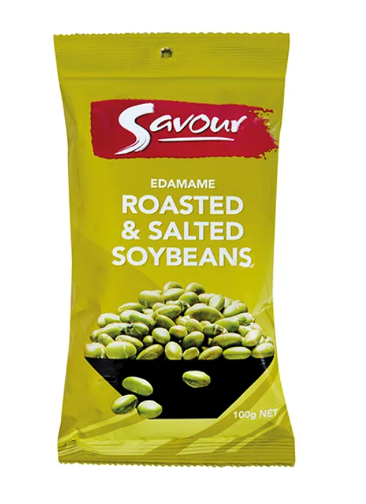 Beans savour edamame roasted & salted soy beans 100g